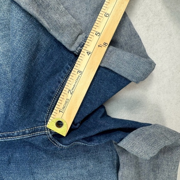 Seven 7 Booty Shaper Mom Short Womens Size 14W Medium Blue High Rise - Picture 9 of 11